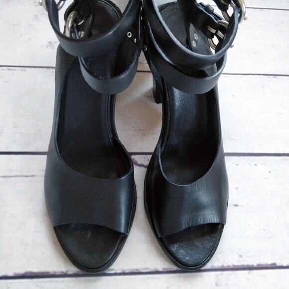 RAG & BONE Tulsa Black Peep Toe Strap Sandals 40 - Picture 4 of 8